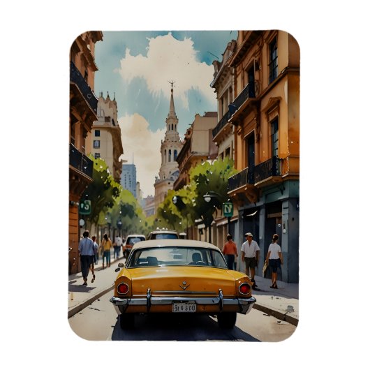 ブエノスアイレス水彩画 マグネット (縦)