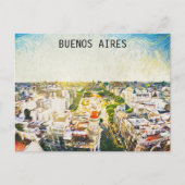 ブエノスアイレス絵を描アルゼンチン ポストカード (正面)