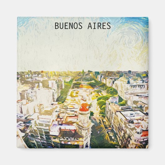 ブエノスアイレス絵を描アルゼンチン マグネット (正面)