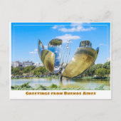 ブエノスアイレス・アルゼンチンの花彫刻 ポストカード (正面)