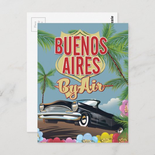 ブエノスアイレス、アルゼンチン休暇のポスター ポストカード (正面/裏面)