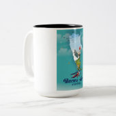 ブエノスアイレス、アルゼンチン旅行ポスター ツートーンマグカップ (正面左)