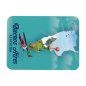 ブエノスアイレス、アルゼンチン旅行ポスター マグネット (横)