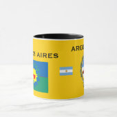 ブエノスアイレス(アルゼンチン)の地域の旗のマグ マグカップ (中央)