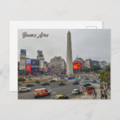 ブエノスアイレス,アルゼンチン,オベリスコ ポストカード (正面/裏面)