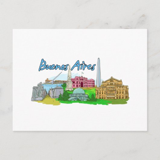 ブエノスアイレス – アルゼンチン ポストカード (正面)