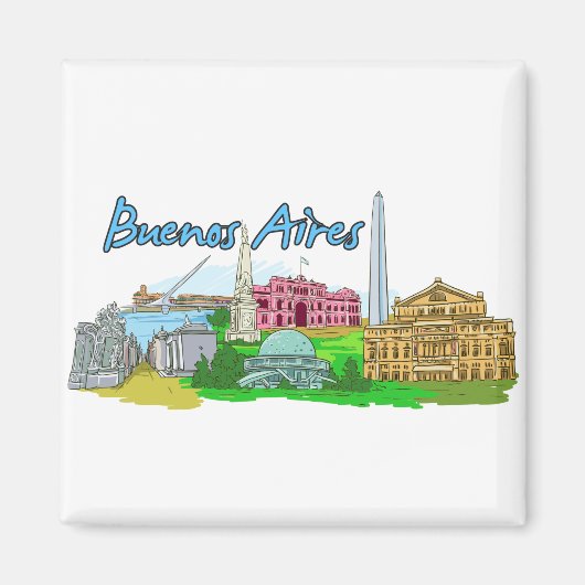 ブエノスアイレス – アルゼンチン マグネット (正面)
