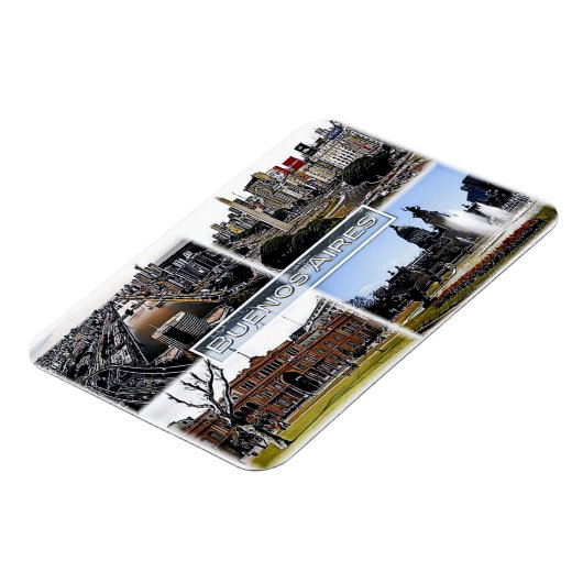 ブエノスアイレス – アルゼンチン – モザイク – マグネット (左側)