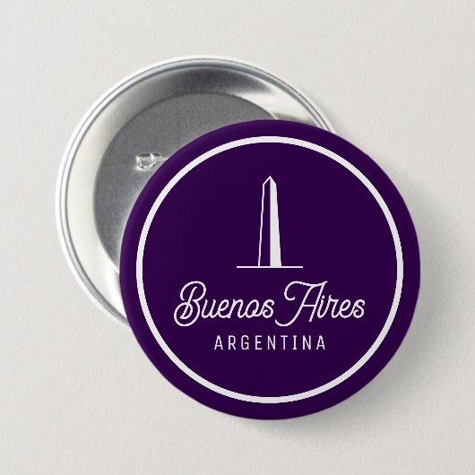 ブエノスアイレス アルゼンチン レトロ エレガント シンプル 缶バッジ (正面&裏面)