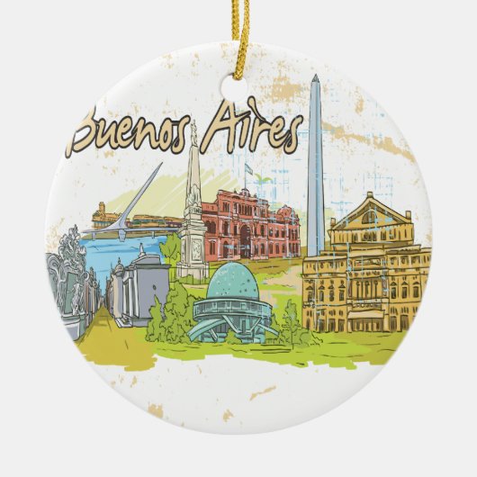ブエノスアイレス セラミックオーナメント (正面)