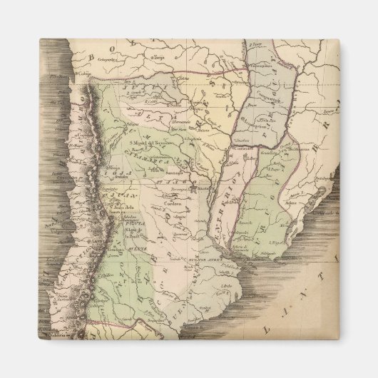 ブエノスアイレス、チリ、パタゴニア マグネット (正面)