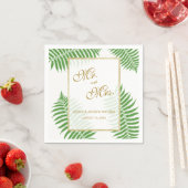 ブエレガントスタイリッシュレ結婚ケン スタンダードカクテルナプキン (インサイチュ)