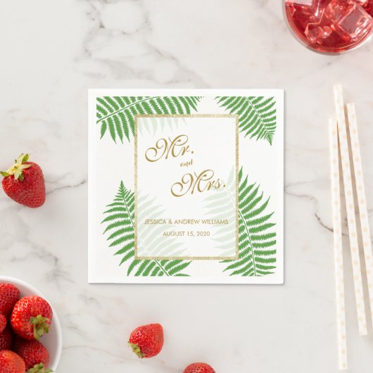 ブエレガントスタイリッシュレ結婚ケン スタンダードカクテルナプキン (インサイチュ)