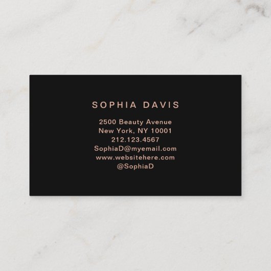 ブエレガントラックアゲート(フェイクバラ金ゴールド) 名刺 (裏面)