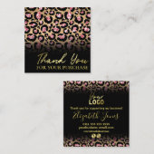 ブエレガントラック·レオパード スクエア名刺 (正面/裏面)