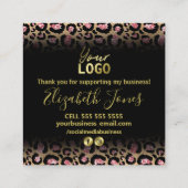 ブエレガントラック·レオパード スクエア名刺 (裏面)