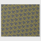 ブエレガントラック・金ゴールド・パーソナライズされた結婚ダマスクの戦争 ラッピングペーパー (フラット)