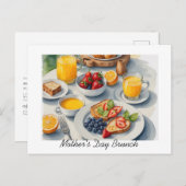 ブエレガントランチ写真母の日ブランチ インビテーションポストカード (正面/裏面)