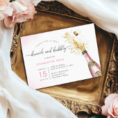 ブエレガントルンチアンドバブリーシャンパーニュブライダルシャワー 招待状