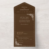 ブエレガントロ華美ンツすべて一結婚式招待状 オールインワン招待状 (内側)