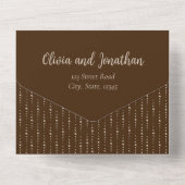 ブエレガントロ華美ンツすべて一結婚式招待状 オールインワン招待状 (裏面)