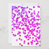 ブエレガントーブリーブライダルシャワーパープルシークイン 招待状 (裏面)