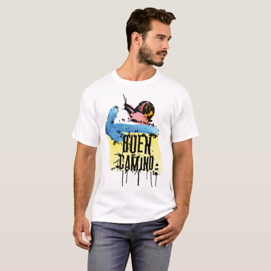 ブエン·カミノメンズ·ベーシックTシャツ Tシャツ (正面フル)