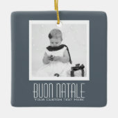 ブオイタリアンンナターレクリスマスパーソナライズされた セラミックオーナメント (正面)