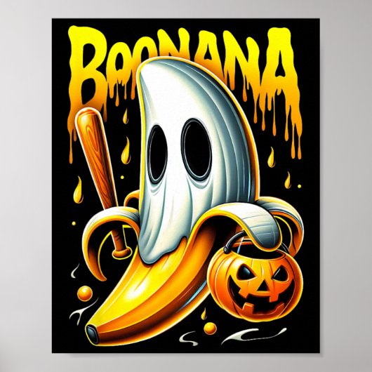 ブオナナ幽霊ナナハローウィーンコスチュームアート ポスター (正面)