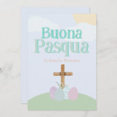 ブオナパイタリアンスクアパステルイースターエッグアンドクロス シーズンカード (正面/裏面)