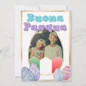 ブオナパスカイタリアンハッピーイースターカスタム写真 シーズンカード (正面)