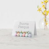 ブオナパスカイタリアンハッピーイースター カード (黄色い花)