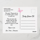 ブオナパスクアキュートラビットブーケ春の花 箔シーズンポストカード (裏面)