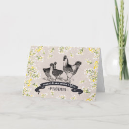 ブオナ・パスカ。イースターグリーティングカーイタリアンド シーズンカード