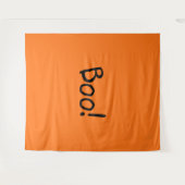 ブオレンジキュート手書きタイポグラフィハロウィーン タペストリー (正面(横))