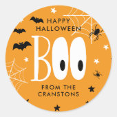 ブオレンジハッピーハローウィン ラウンドシール (正面)
