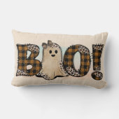 ブオレンジブラックプレイドハロウィーン ランバークッション (裏面)