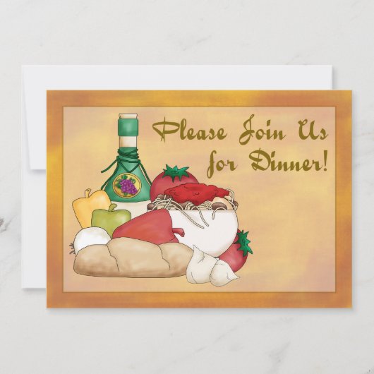 ブオンアペティイタリアントフードワインディナー招待状 招待状 (正面)