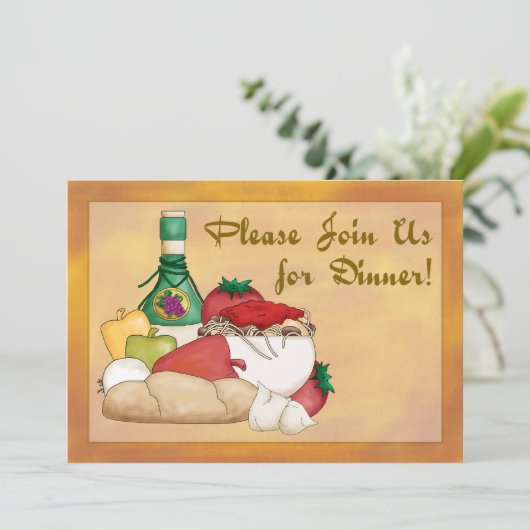 ブオンアペティイタリアントフードワインディナー招待状 招待状 (スタンド正面)