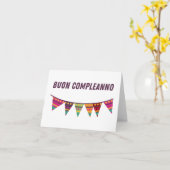 ブオンコンプレアンノイタリアンハッピーバースデー カード (黄色い花)