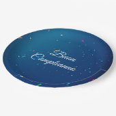 ブオンコンプレアンノイタリアン誕生日デコール ペーパープレート (アングル)