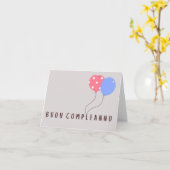 ブオンコンプレアンノイタリアン誕生日 カード (黄色い花)