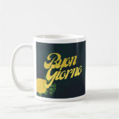 ブオンジョルノイタリアンハローレトロタイポグラフィ コーヒーマグカップ (左)