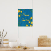 ブオンジョルノイタリアンヴィンテージタイポグラフィ植物学 ポスター (キッチン)