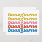 ブオンジョルノハイタリアンロータイポグラフィカウトレトロ  ポストカード (正面/裏面)