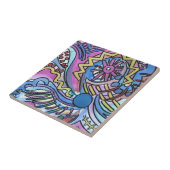 ブオンジョルノハンド色彩の鮮やか抽象芸術幾何学芸術 タイル (側面)