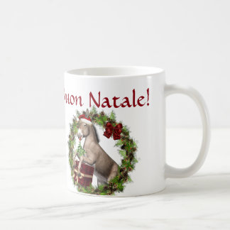 ブオンナタールクリスマスドンキーサンタマグ コーヒーマグカップ