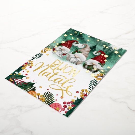 ブオンナターレかわいい格言星林フォトフォイルH 箔シーズンカード (回転した状態)