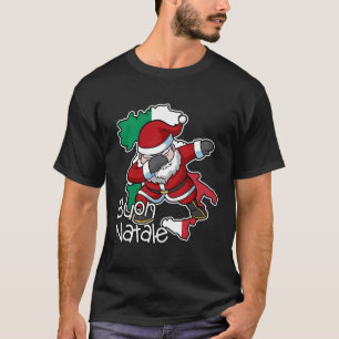 ブオンナターレイタリアンイタリアサンタクロウスイタリア Tシャツ