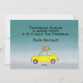 ブオンナターレイタリアンクリスマスイエローフィアット500 シーズンカード (裏面)